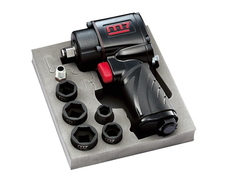 Pistola de impacto neumática 1/2 con dados M7