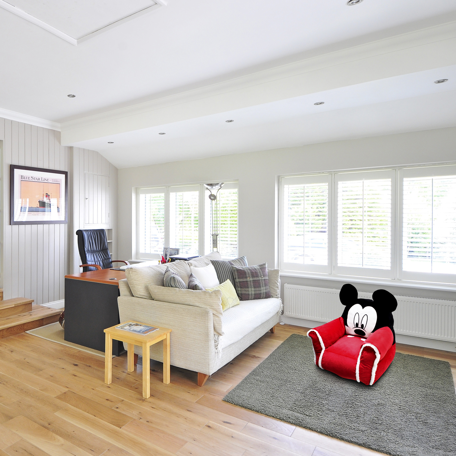 Sillon Puff Mickey Mouse Disney para niños