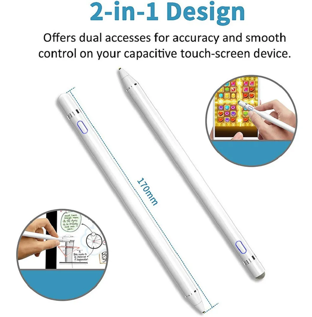 Lápiz Táctil Resistivo Para iPad Android Tablet iPhone Pc Blanco 