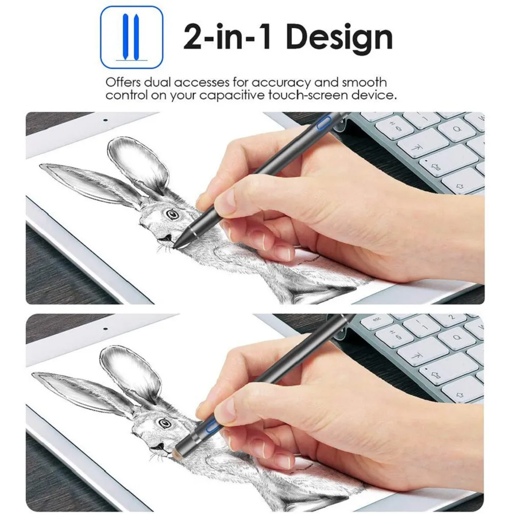 Lápiz Táctil Resistivo Para iPad Android Tablet iPhone Pc Negro