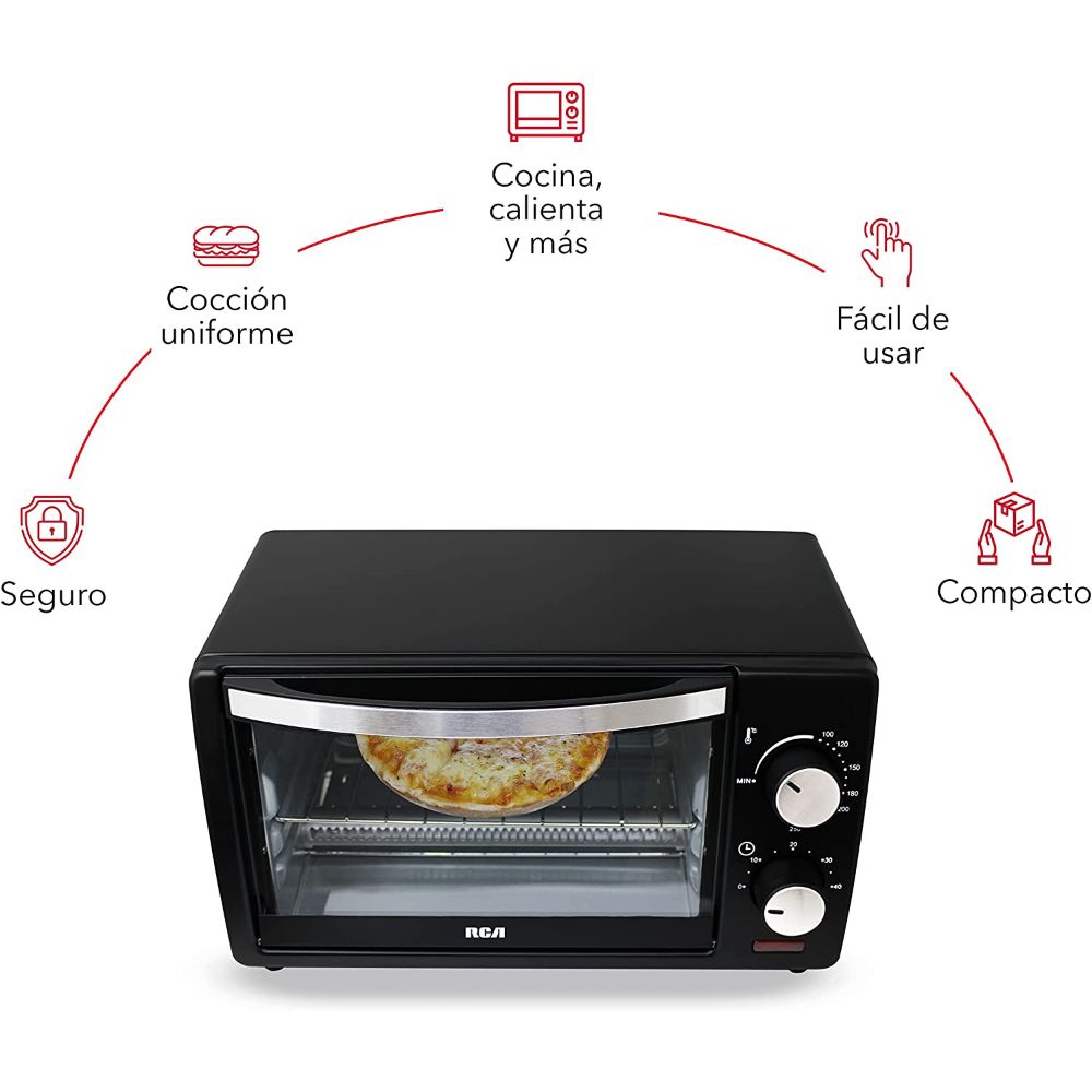 Horno RCA  Eléctrico doble resistencia 9 Litros RC-9L