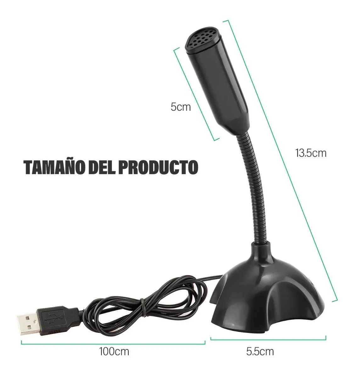 Micrófono Unidireccional Usb Y Aislador De Ruido
