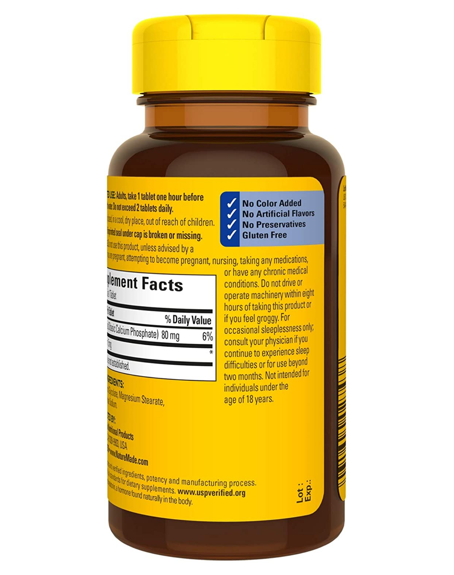 Nature Made Melatonin 5mg 90ct Melatonina 5mg con 90m piezas Dormir Descanso Sueño Salud