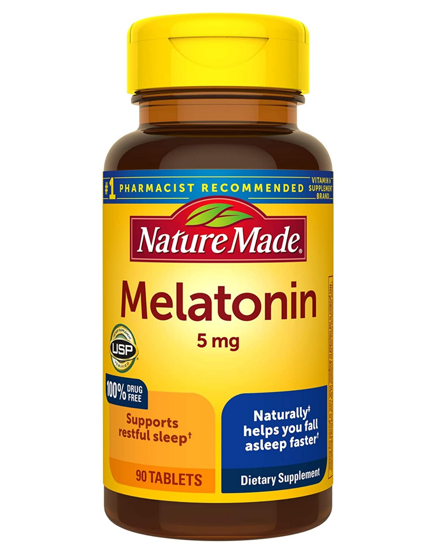 Nature Made Melatonin 5mg 90ct Melatonina 5mg con 90m piezas Dormir Descanso Sueño Salud