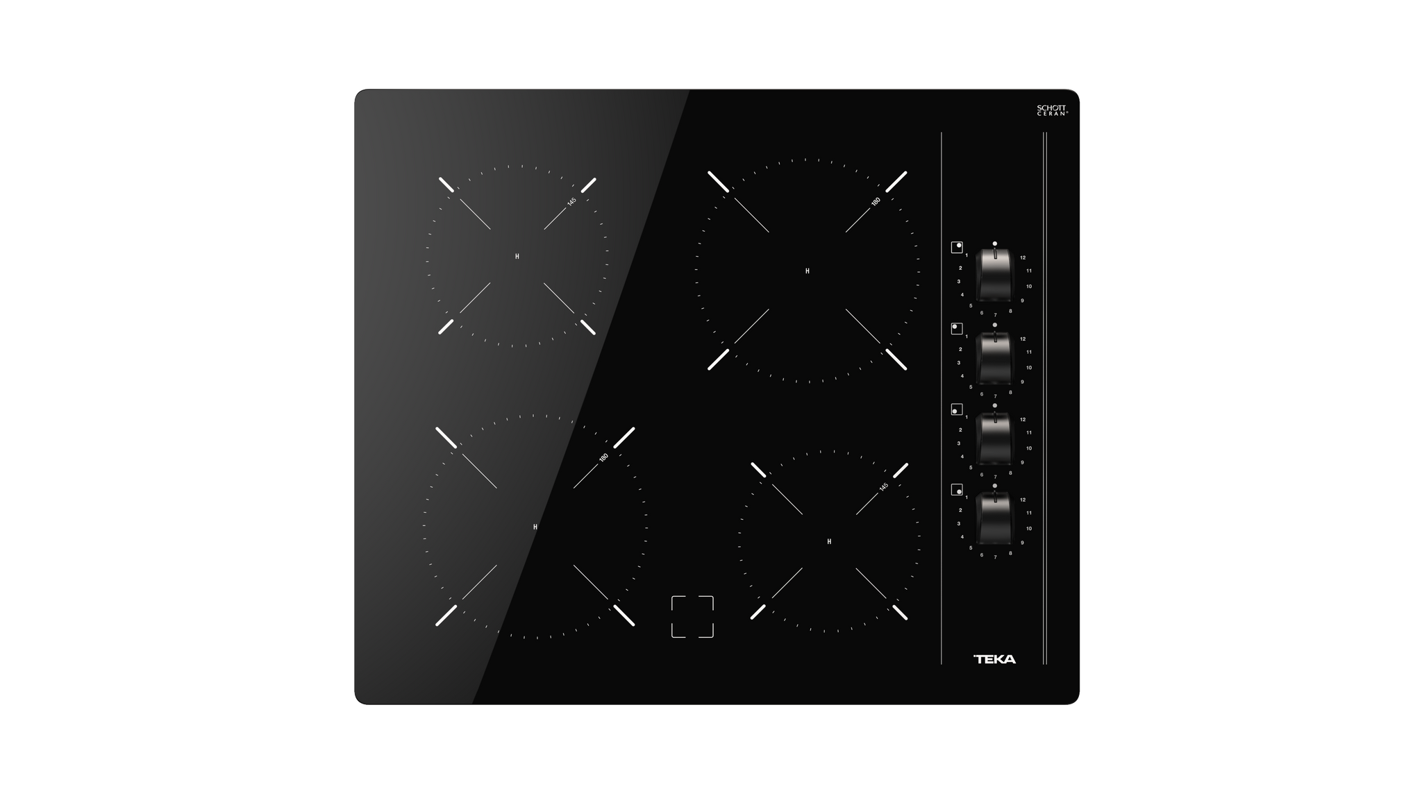 PARRILLA ELÉCTRICA VITROCERÁMICA MODULAR TEKA TBC 64000 XFL BK 60 CM (24") CONTROL TÁCTIL