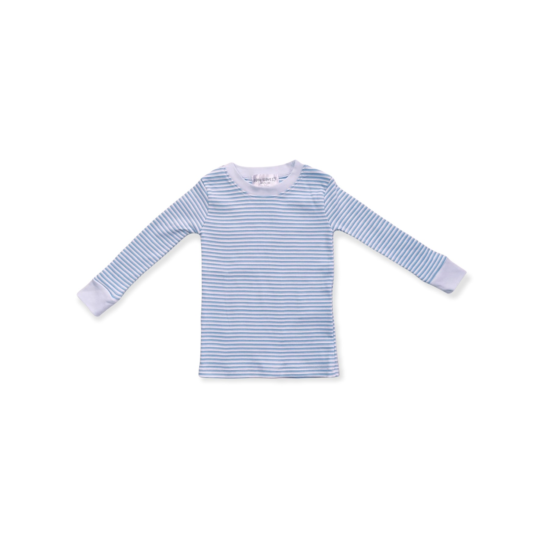 PIJAMA RAYAS AZUL CELESTE 