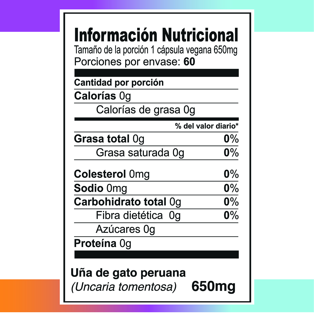 Uña de Gato Peruana Orgánica 2 Pzas