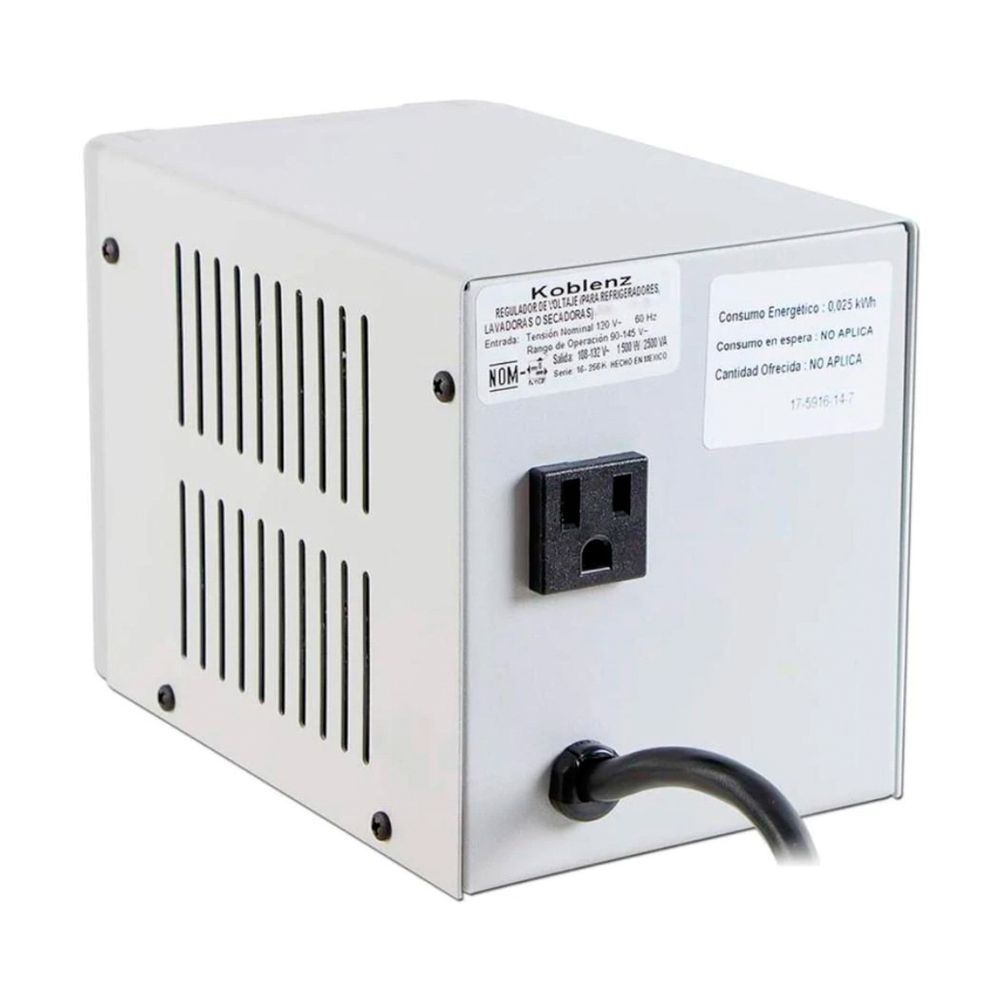 Regulador de voltaje Koblenz RI-1502 para linea blanca.