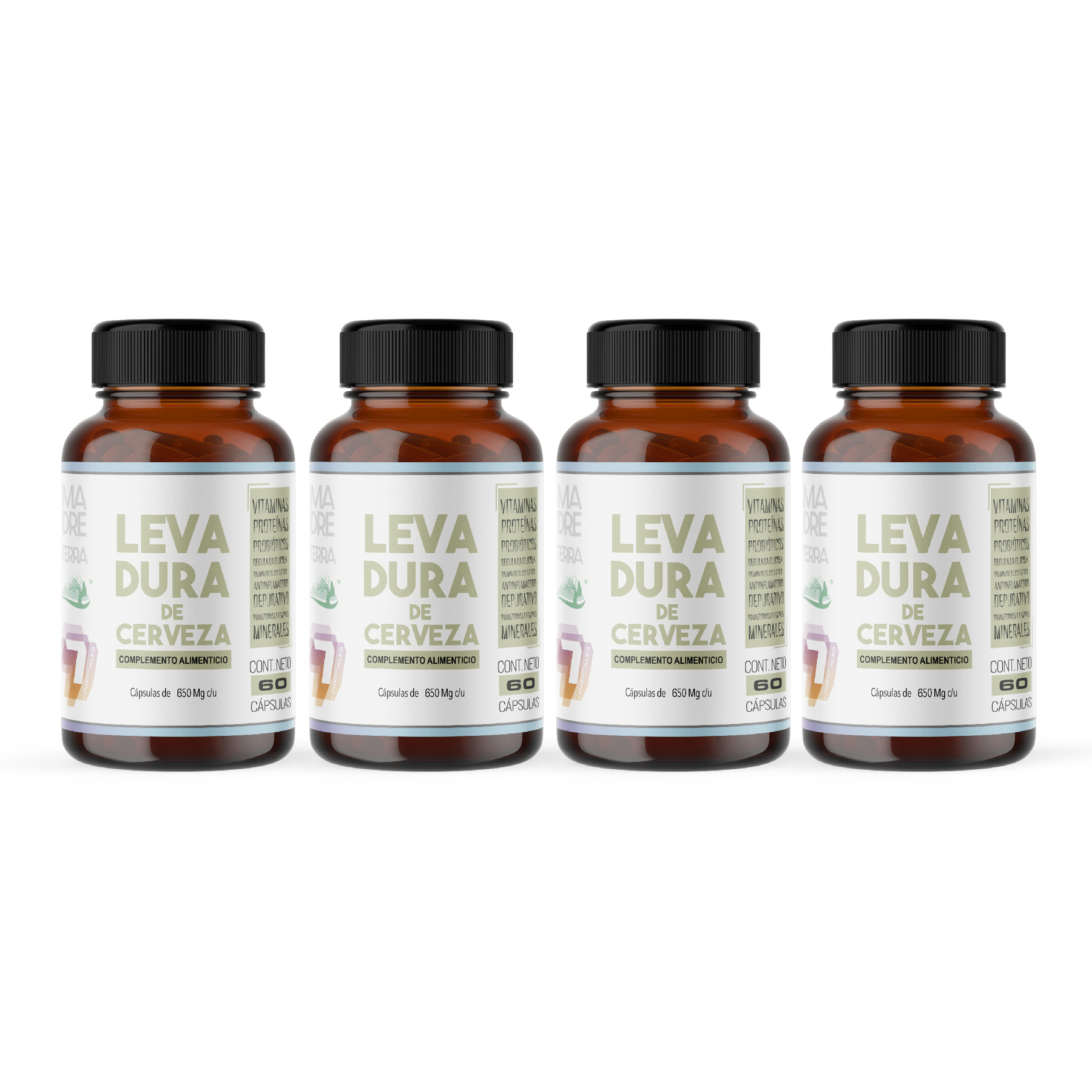 Levadura de Cerveza Orgánica 4 Pzas