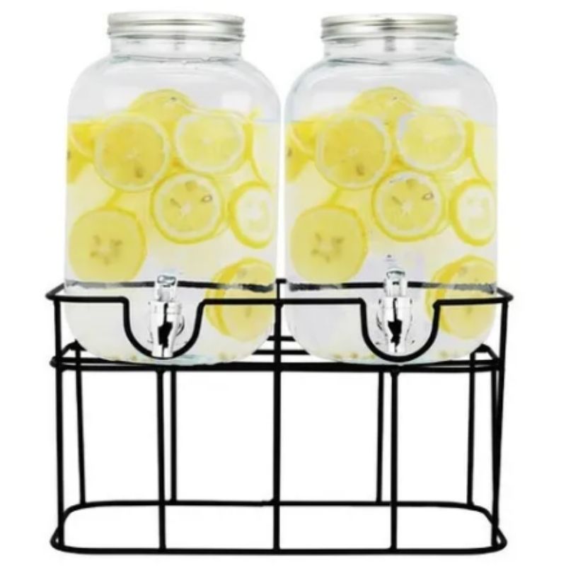 Top Choice 2415-3562 2 Dispensadores Bebidas Vitrolero Vidrio Mason Jar Agua 10l