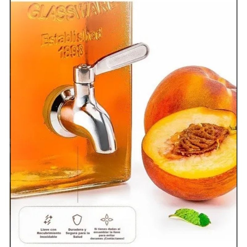 Top Choice 2415-3562 2 Dispensadores Bebidas Vitrolero Vidrio Mason Jar Agua 10l