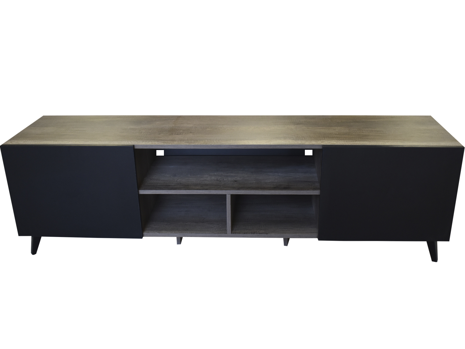 Mueble para TV de 50 Suecia Minimalista y Moderno Hogare Rustik Wood Negro