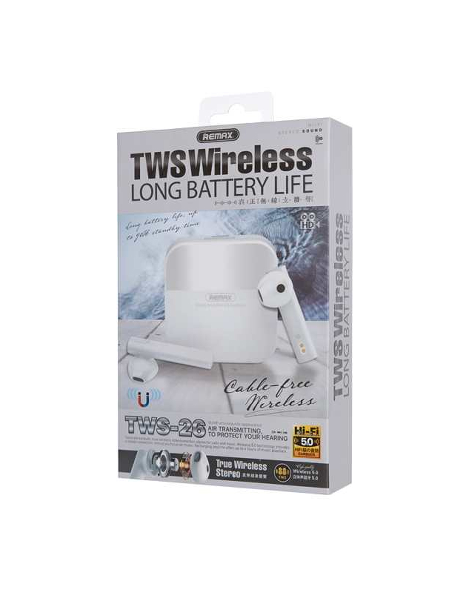 Auriculares Estéreo Inalámbricos TWS-26 Blancos Remax