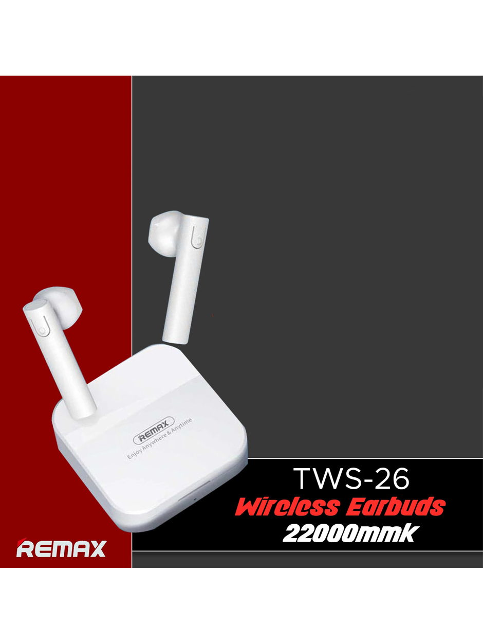 Auriculares Estéreo Inalámbricos TWS-26 Blancos Remax