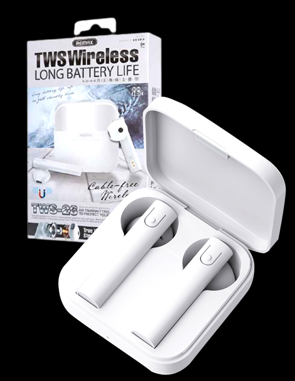 Auriculares Estéreo Inalámbricos TWS-26 Blancos Remax