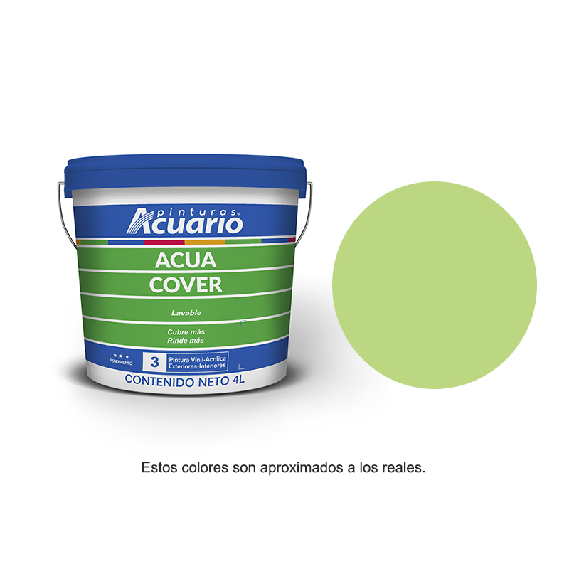 Pintura Acuario Acua Cover Galón 4 Lt Color Verde Lima VA90440