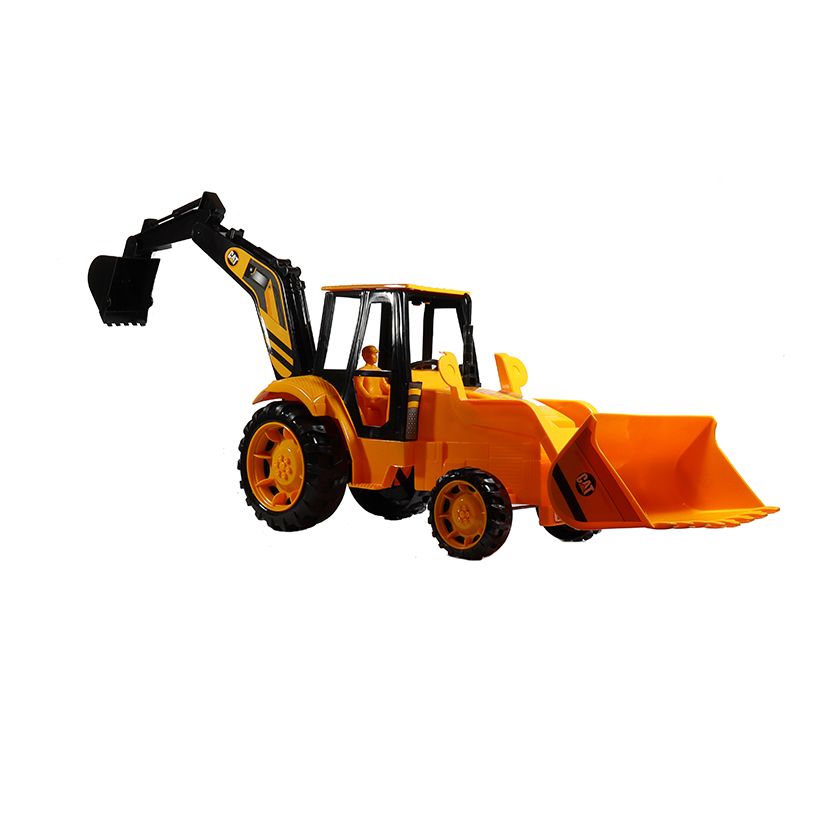 Maquina Juguete Retro Excavadora Mano De Chango + Casco Vaga