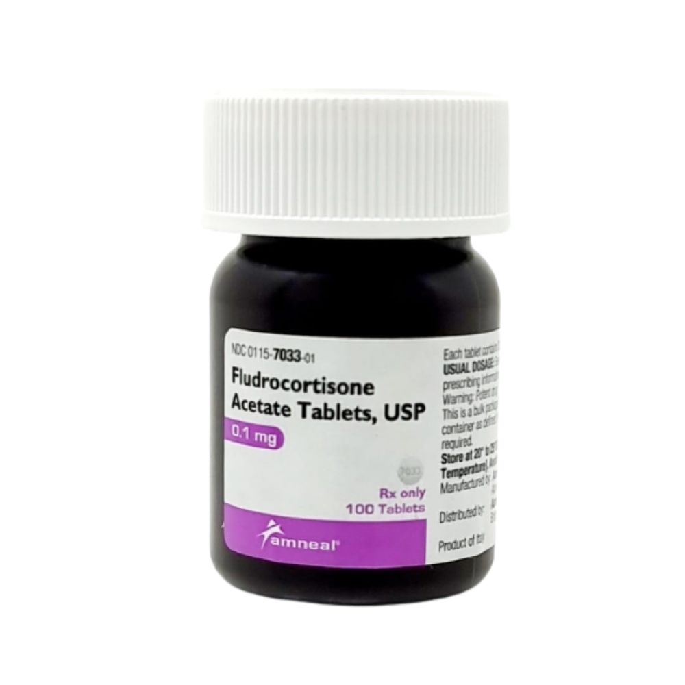 Fludrocortisone acetate 100 tabletas 0 1 mg amneal
