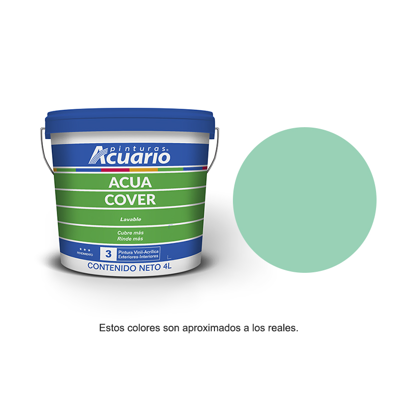 Pintura Acuario Acua Cover Galón 4L Color Turquesa VA90740	