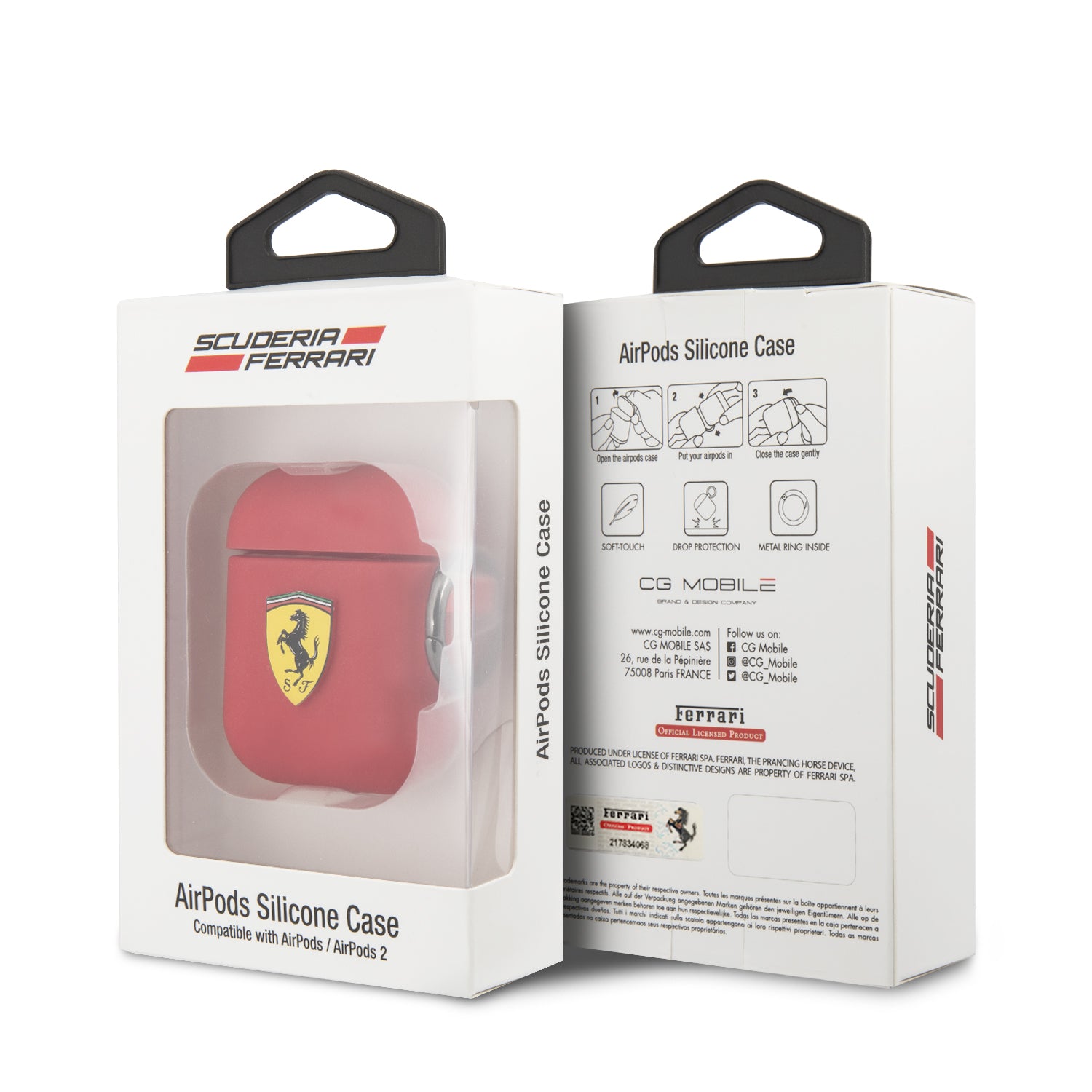 Case AirPods Ferrari Rojo