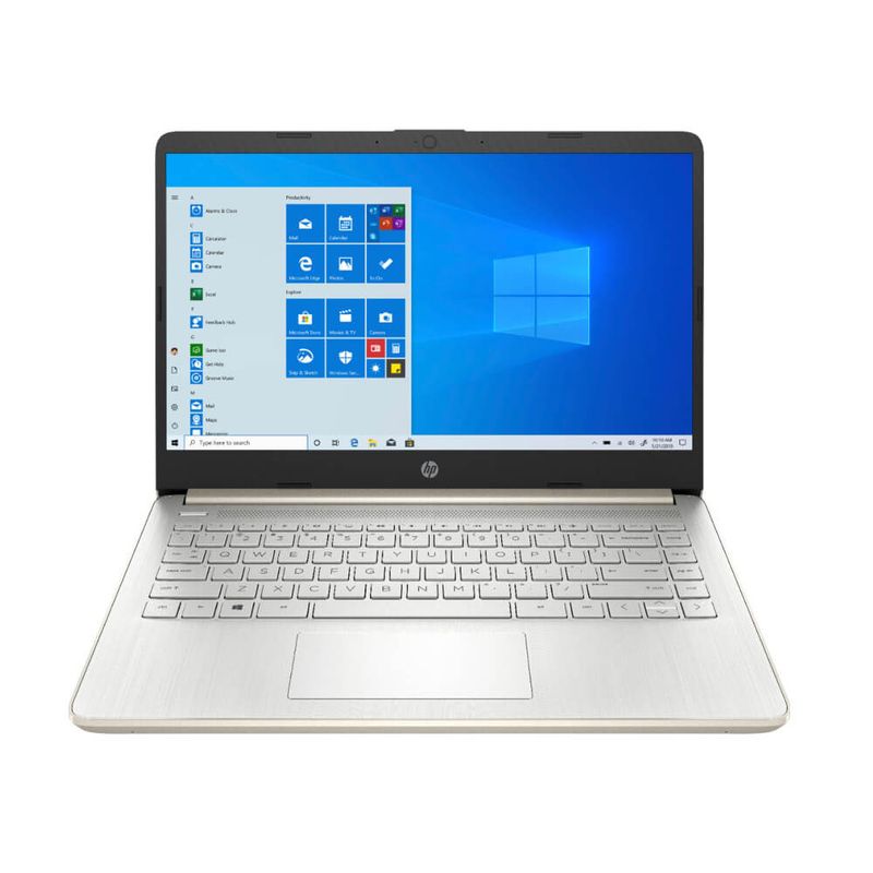 HP Laptop 14" 14-dq0003dx Intel Celeron N4020 64GB eMMC 4GB Windows 10 Home en modo S Oro