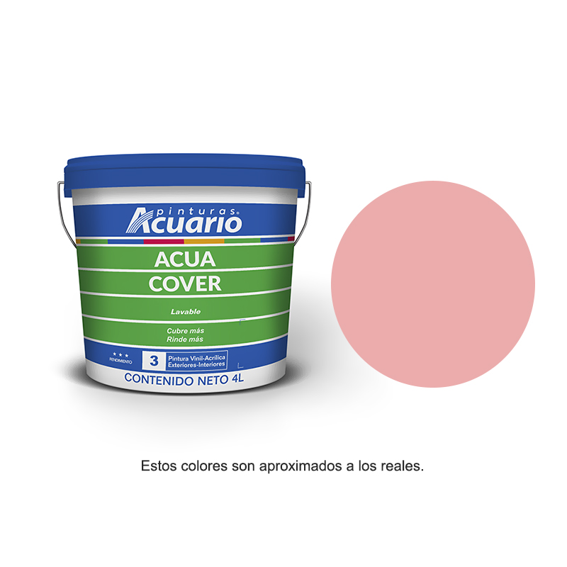 Pintura Acuario Acua Cover Galón 4L Color Flamingo VA91140	