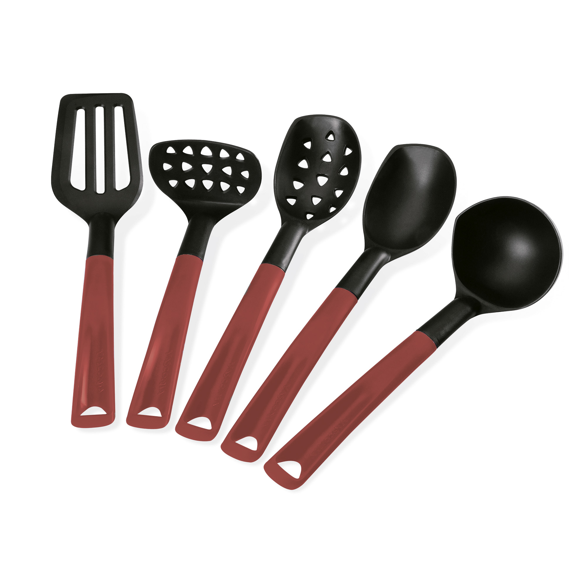Juego de utensilios Vasconia de 5 piezas rojo tempo allegro