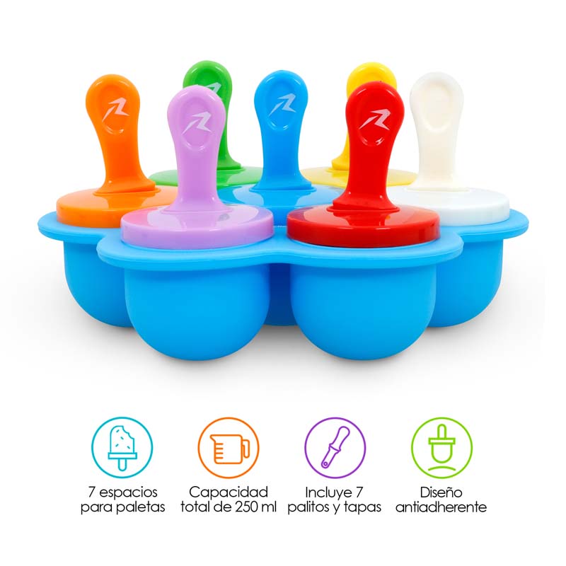 Molde para Paletas de Hielo para Bebé y Niño Silicona Flexible Redlemon