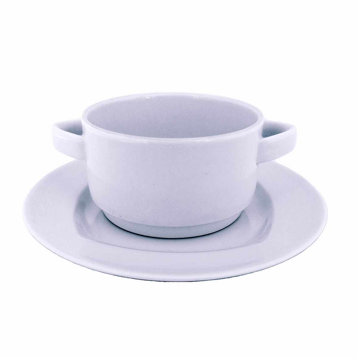 Juego De Tazón Consomé Con Asas +  Plato - Schonwald