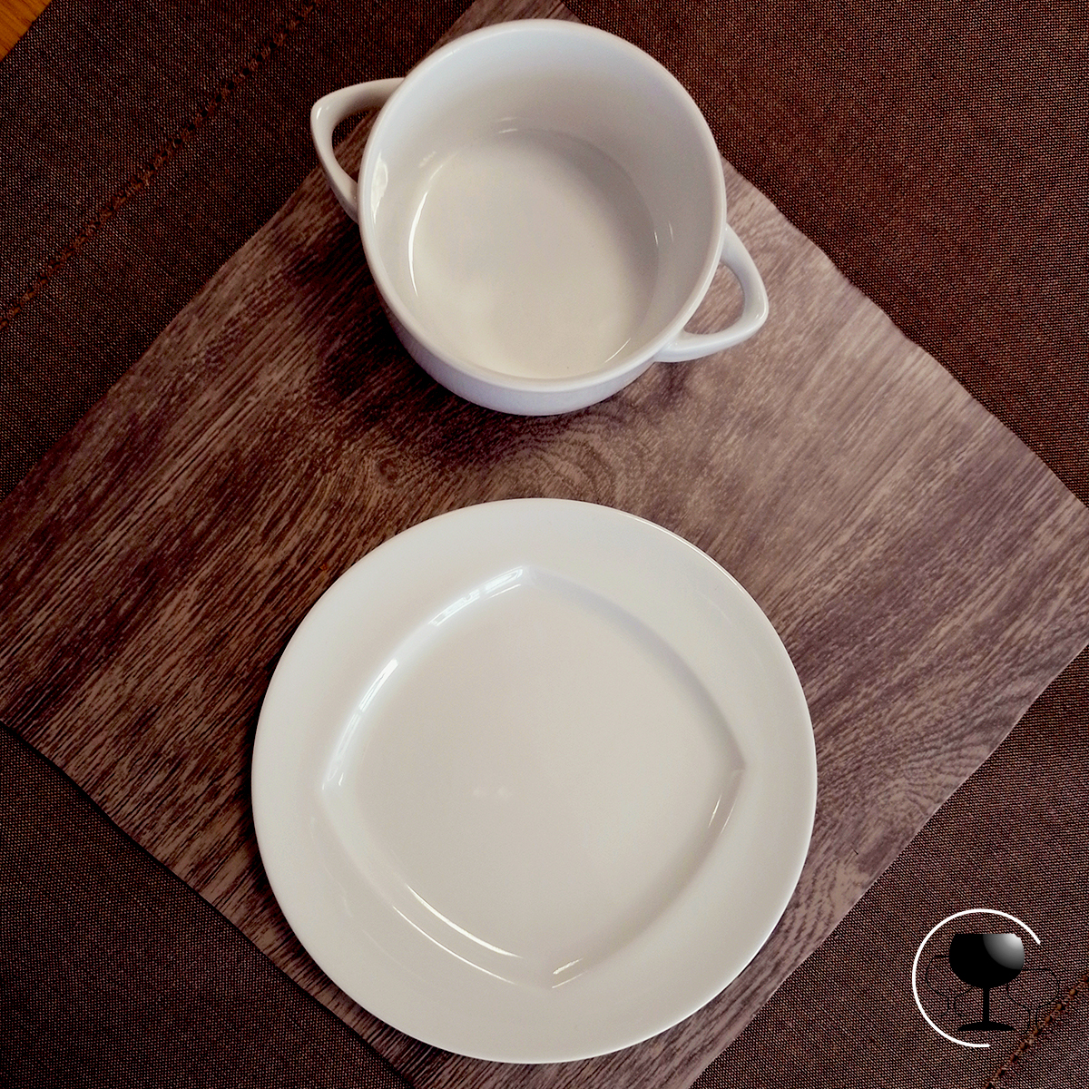 Juego De Tazón Consomé Con Asas +  Plato - Schonwald