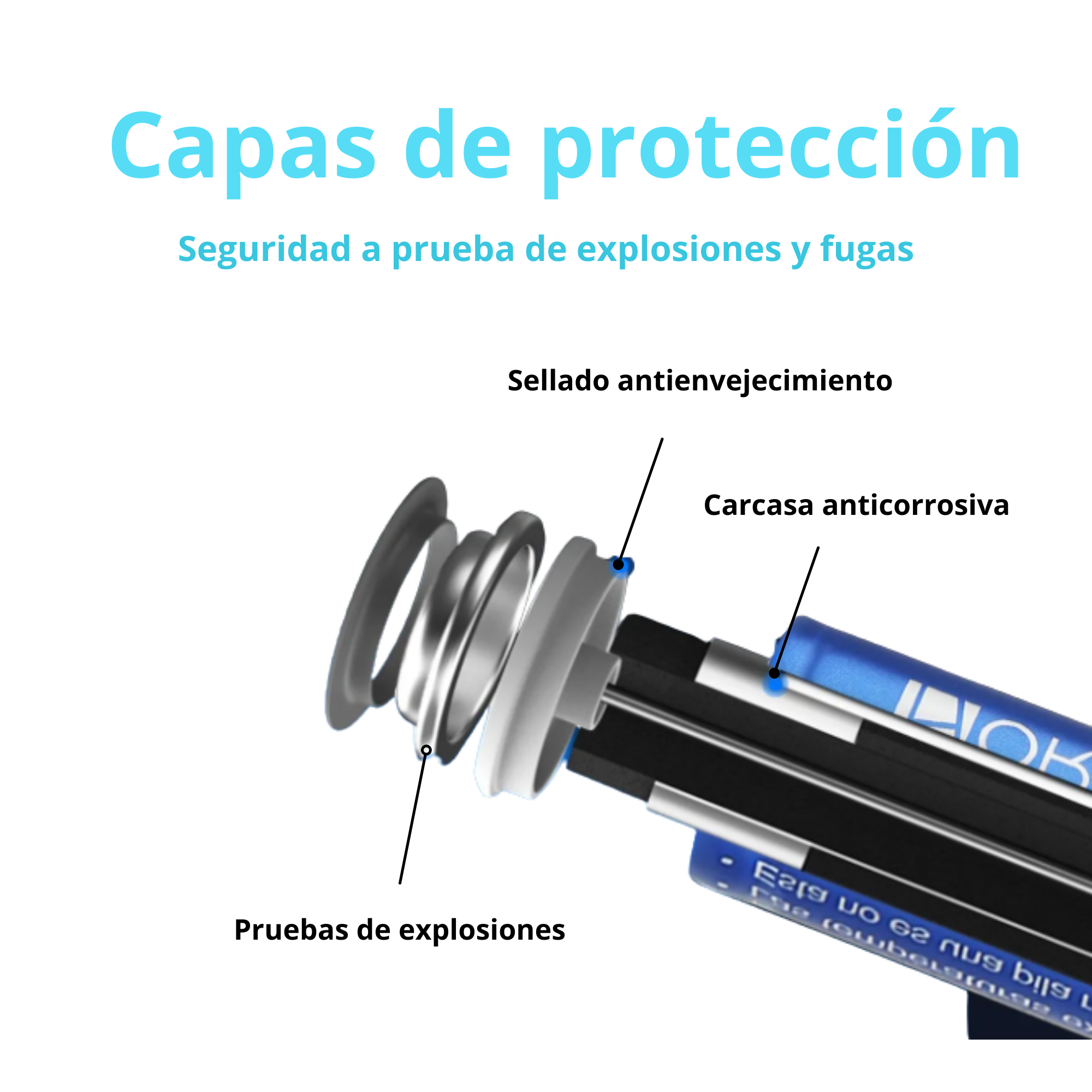 Pilas Alcalinas AAA De Alto Rendimiento, 12 Pilas Económicas