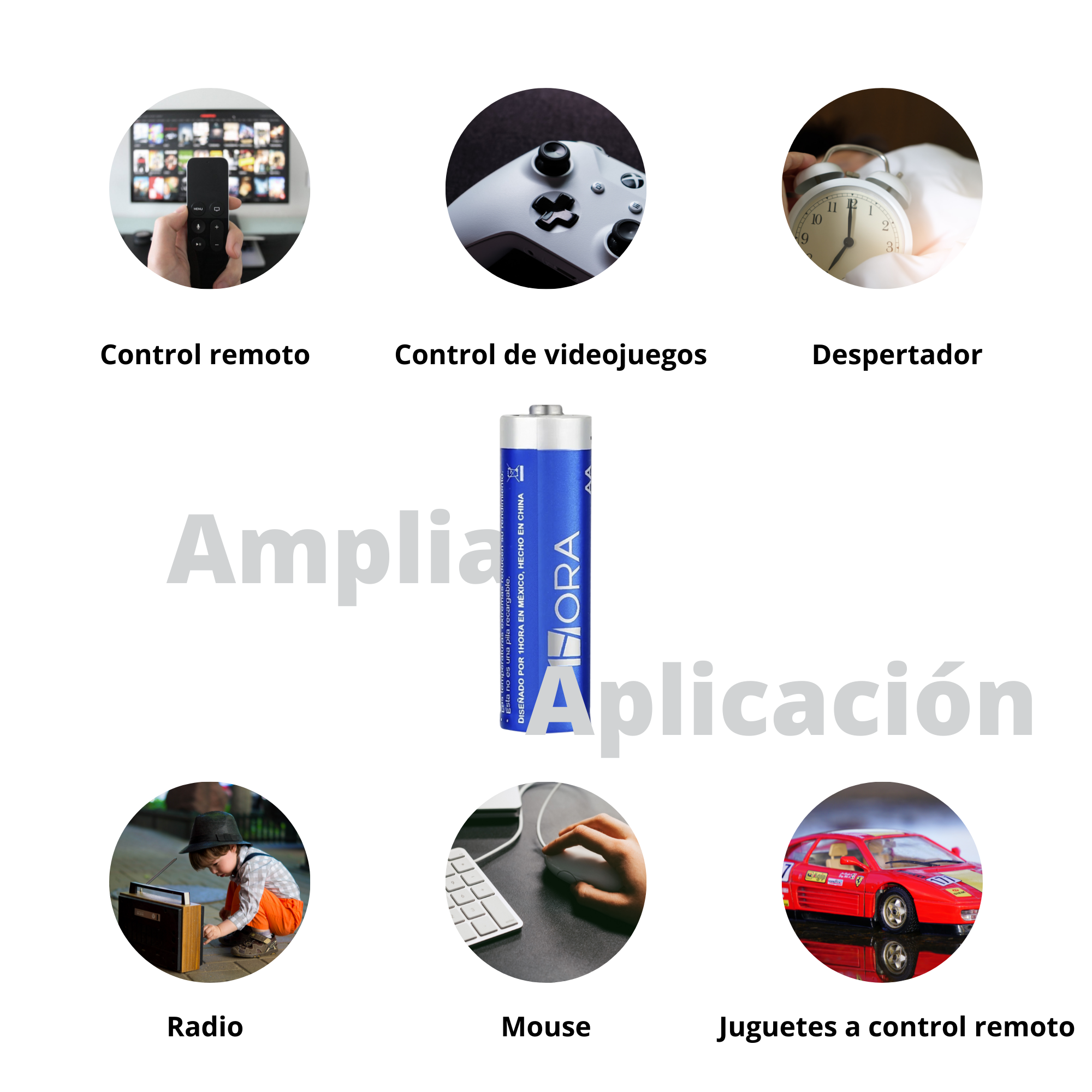 Pilas Alcalinas AAA De Alto Rendimiento, 12 Pilas Económicas