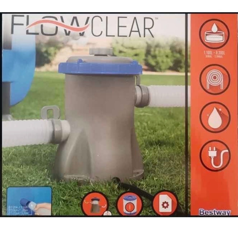 Bomba de filtrado para alberca Bestway 1,100-8,300 L