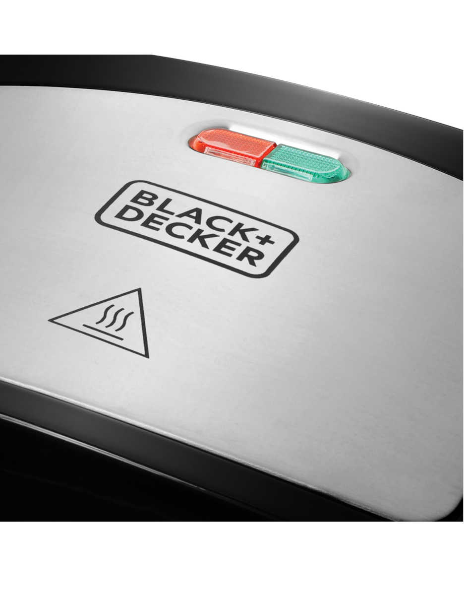 Panini Sandwichera Black & Decker Plateado