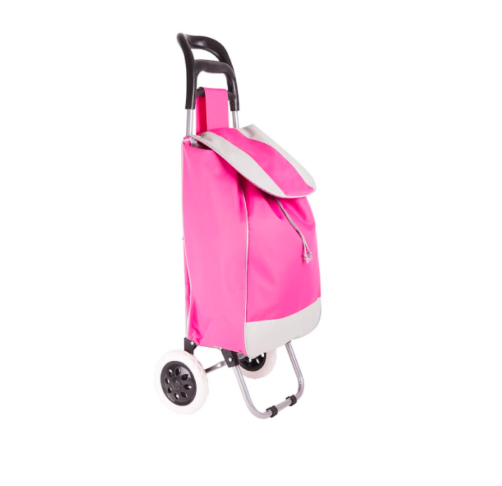 Carrito Sencillo Plegable Para Mandado, Resistente ROSA.