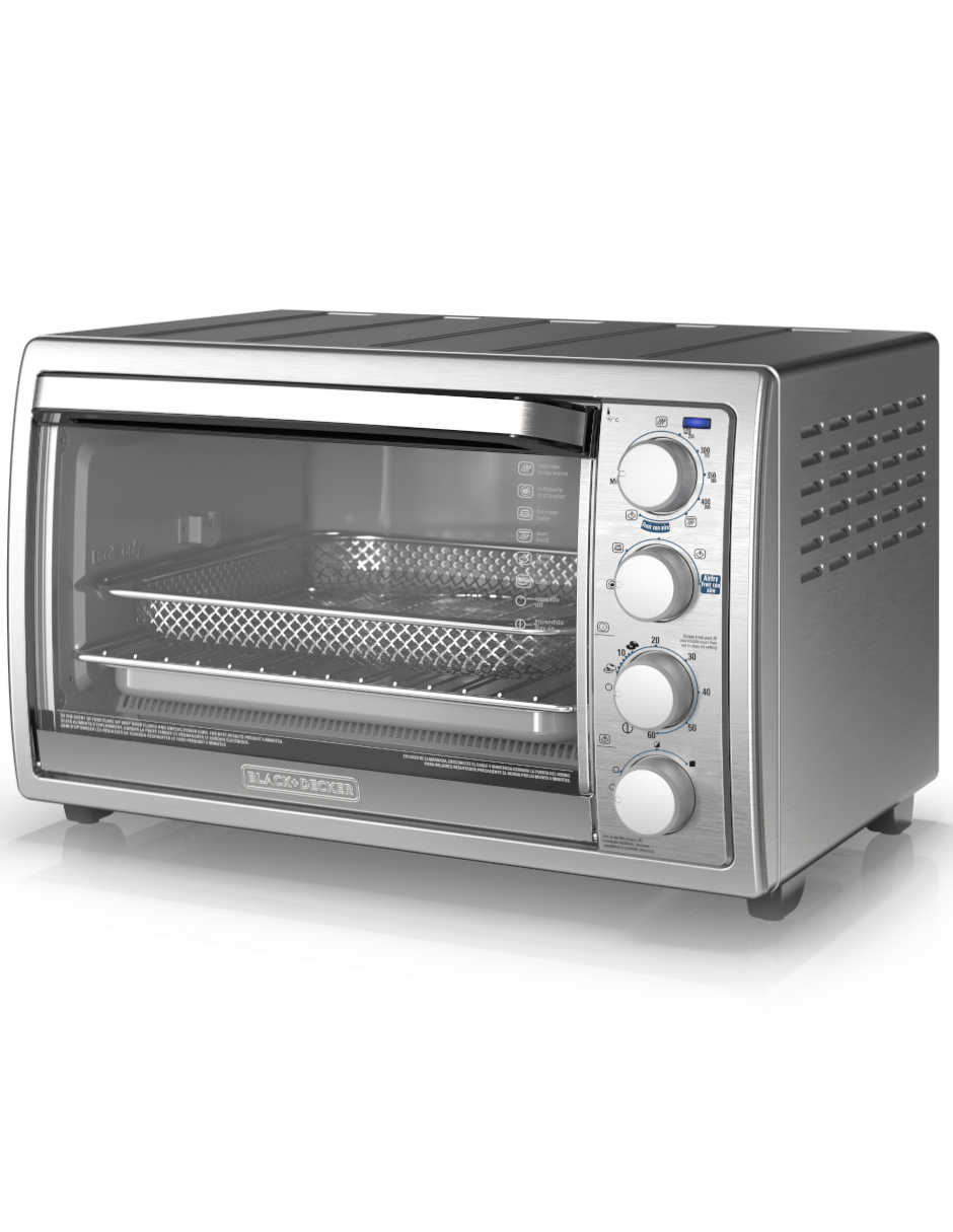 Horno Eléctrico Black & Decker Fríe y Hornea 9 Rebanadas 7 Funciones