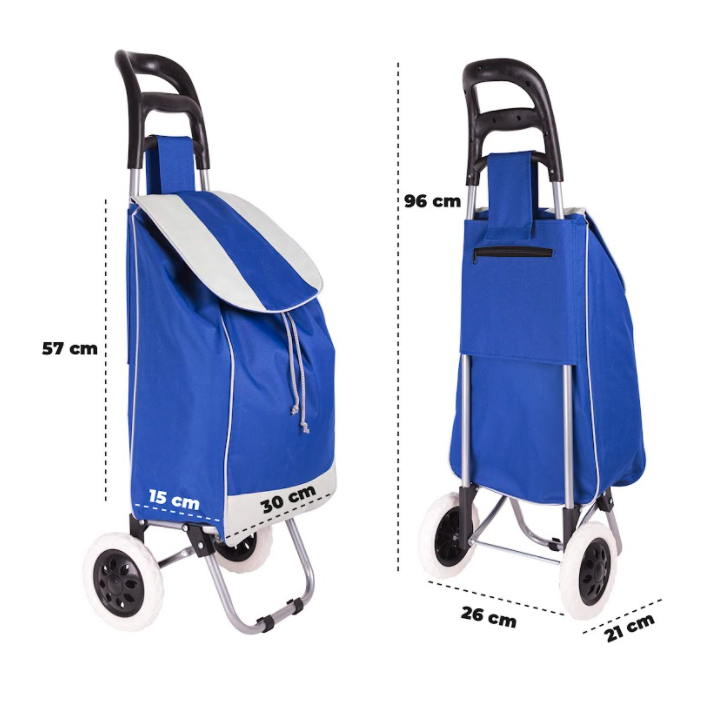 Carrito Sencillo Plegable Para Mandado, Resistente AZUL.