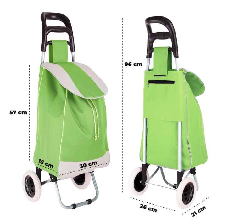 Carrito Sencillo Plegable Para Mandado, Resistente VERDE
