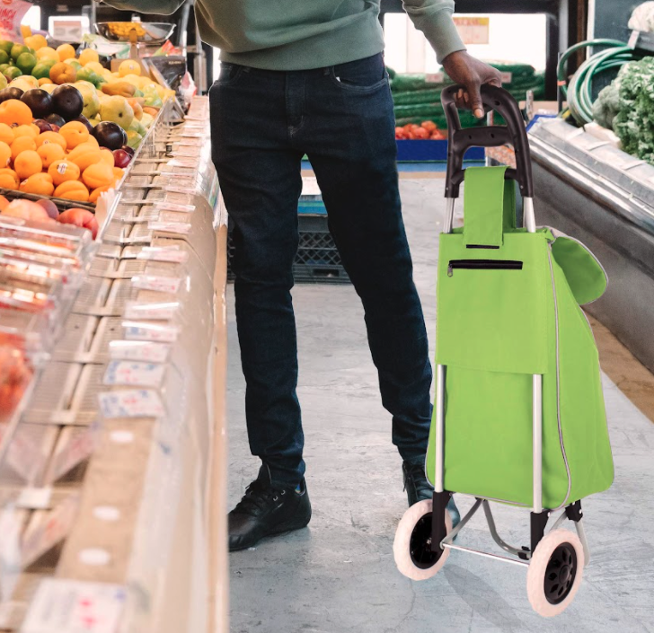 Carrito Sencillo Plegable Para Mandado, Resistente VERDE
