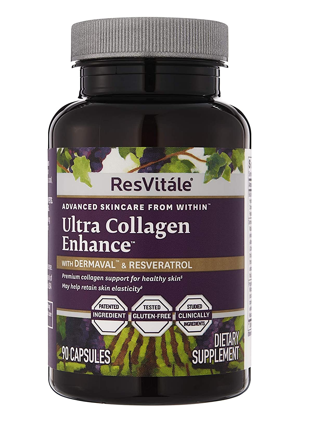 ResVitale Colageno Conserva la piel brillo y textura 90 capsulas 3.84 Onzas