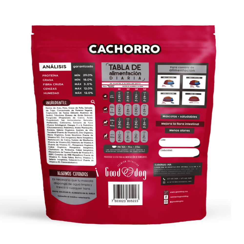 Croqueta Good Dog, Alimento Premium Perro Cachorro  4 kgs.