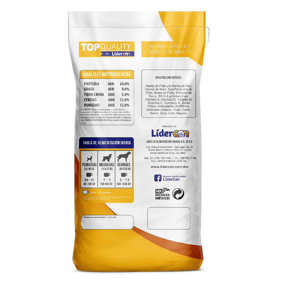 Top Quality Alimento Premium Perros 10 kgs.