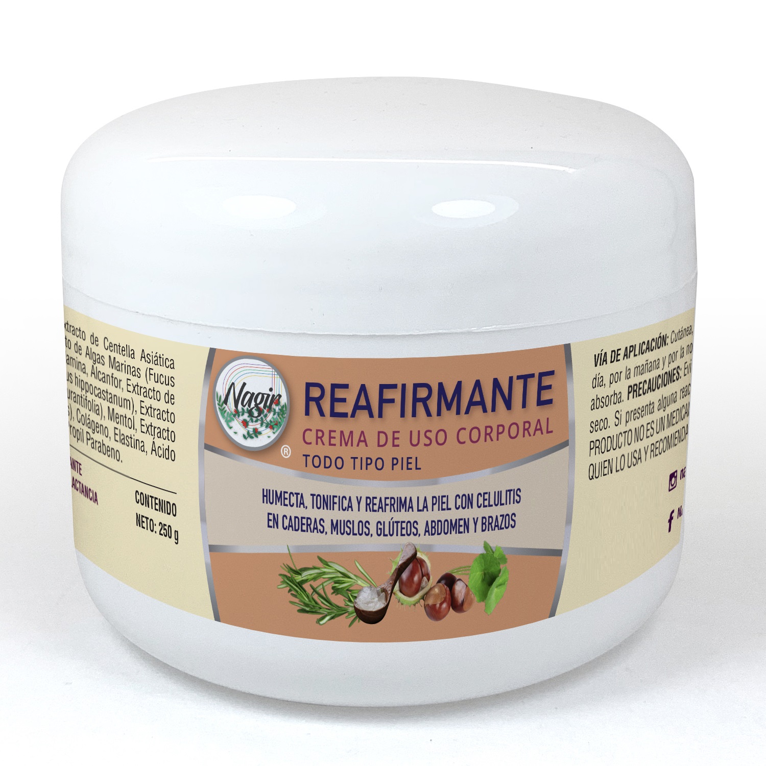 Crema Reafirmante NAGIR Cosmética Anti Celulitis 250 g