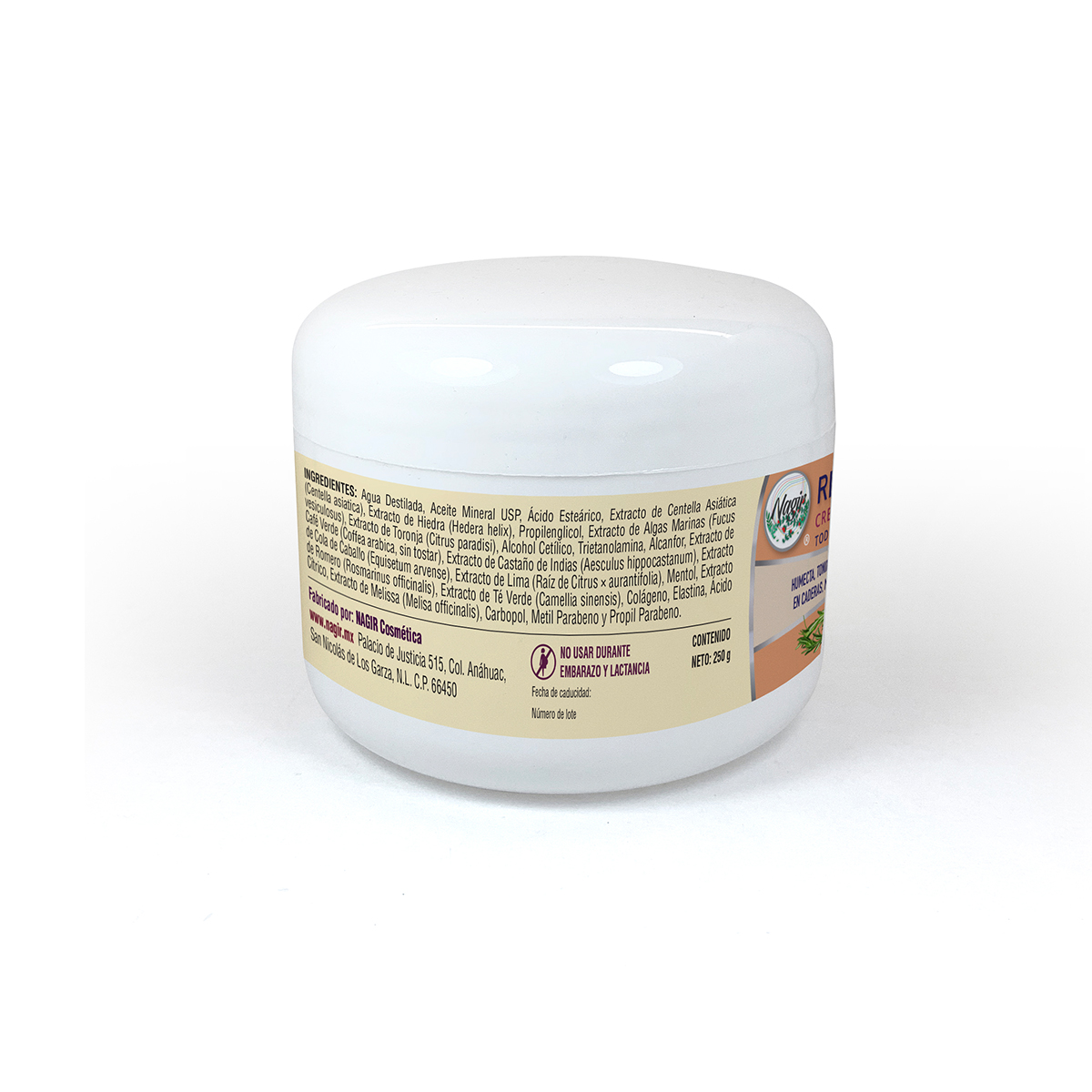 Crema Reafirmante NAGIR Cosmética Anti Celulitis 250 g