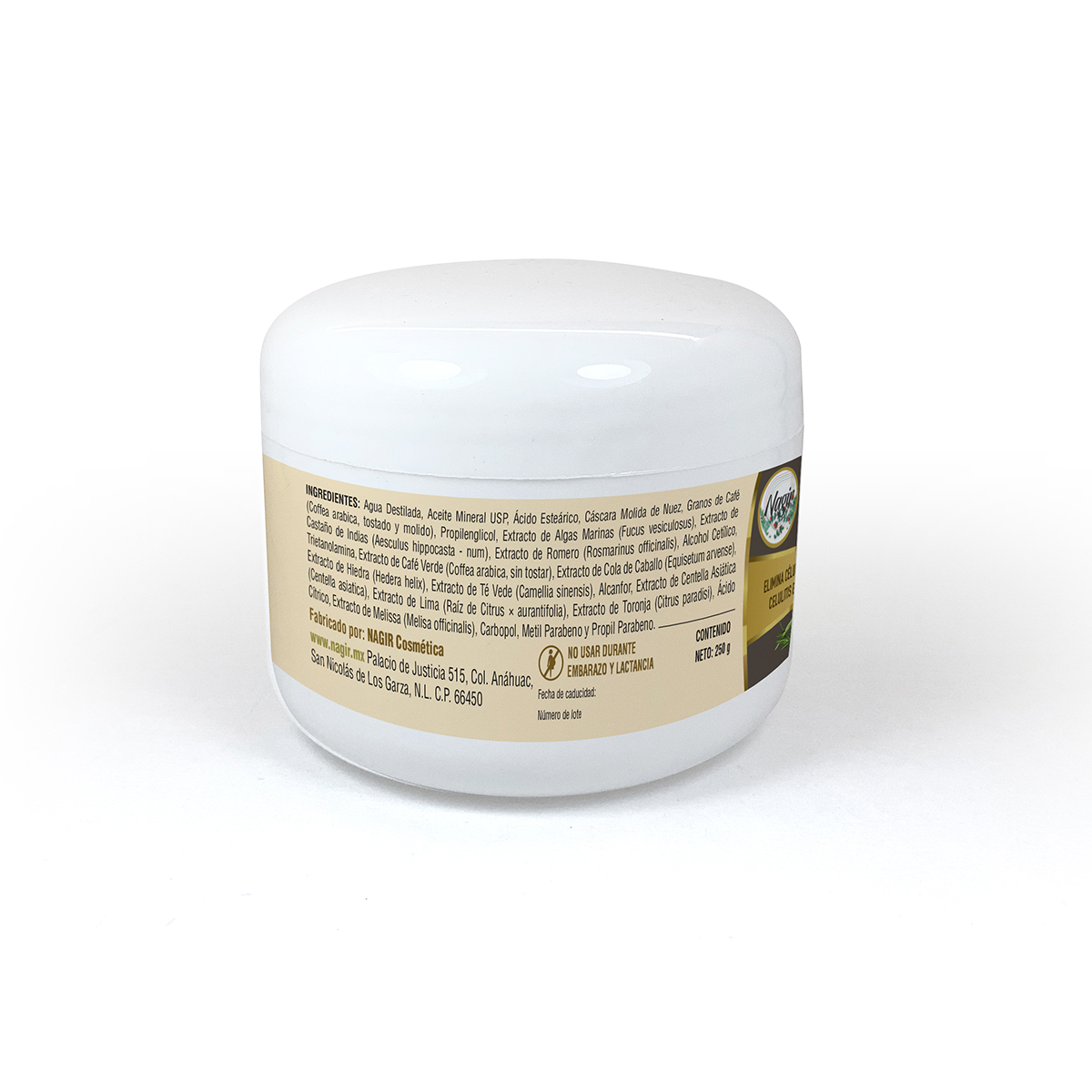 Crema Exfoliante NAGIR Cosmética Anti Celulitis de 250 g