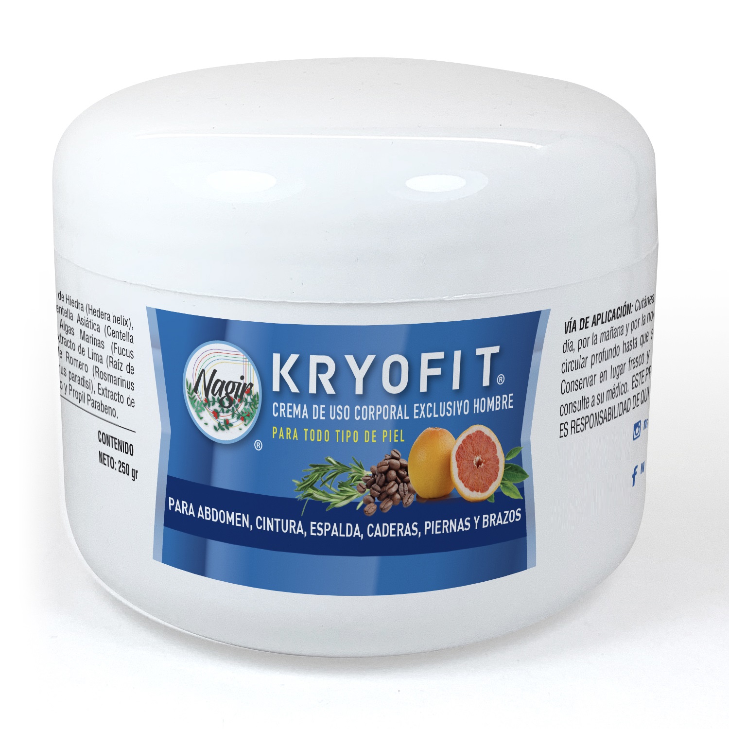 Crema Reductora KRYOFIT para Hombre de 250 g
