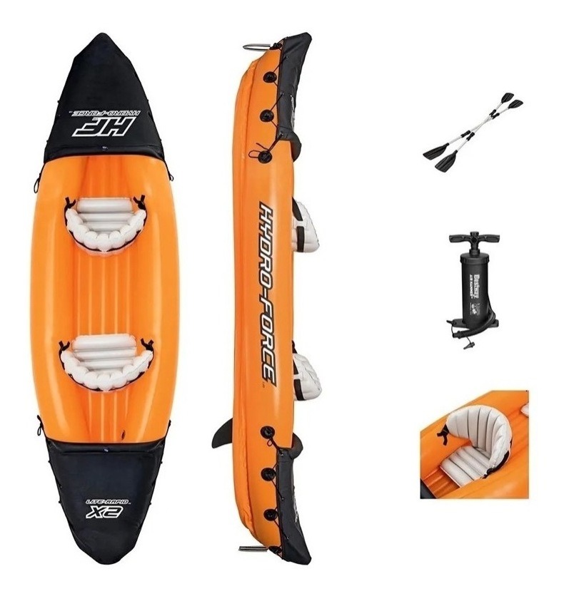 Lancha/kayak Inflable 2 Personas Lite-rapid + Bomba + Remos