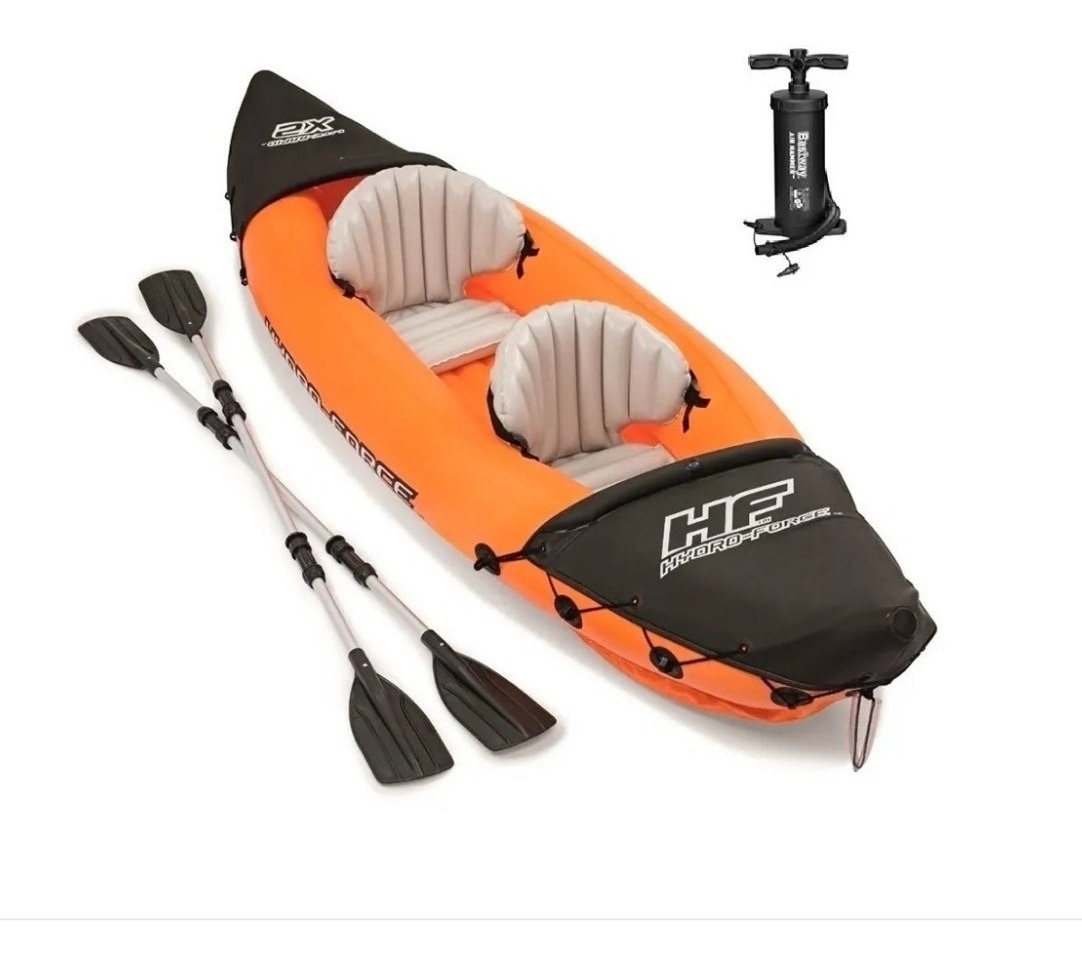 Lancha/kayak Inflable 2 Personas Lite-rapid + Bomba + Remos