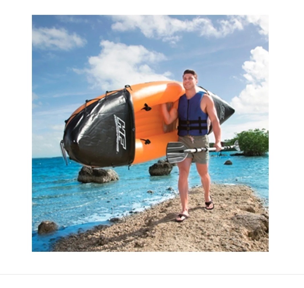 Lancha/kayak Inflable 2 Personas Lite-rapid + Bomba + Remos