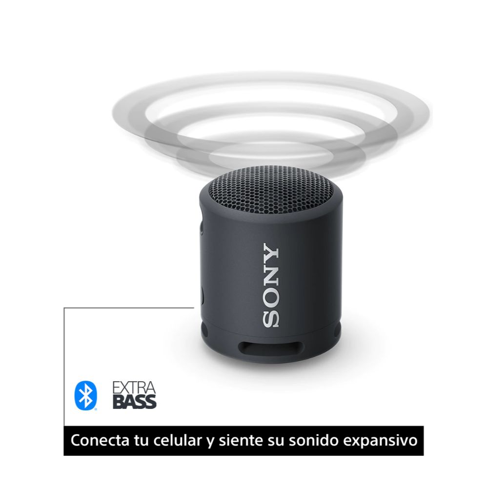 Bocina Sony con Extra Bass micrófono y conexión Bluetooth SRS-XB13-BC color negro